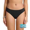 Beautikini Period Swimwear Menstrual Leakproof Low Waist Ruched Bikini Bottom Bathing Suit Shorts for Teen Girls Black XS