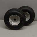 2 Pack 13x5.00-6 Lawn Tractor Pneumatic wheel,Wheelbarrow tire Turf Tread,3.13" hub length with steel rim,Flange ID 0.76''