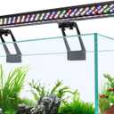 hygger Clip On Full Spectrum Aquarium LED Light, 42W Day-Night Dual Timer Sunrise-Day-Sunset-Moon Fish Tank Light, Adjustable Timer Brightness with 9 Colors for Planted Tank (42W for 43~55inch long tank)