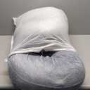 Cute Castle Pregnancy Pillows, Soft U-Shape Maternity Pillow with Removable Cover - Full Body Pillows for Adults Sleeping - Pregnancy Must Haves - Jumbo 57 Inch - Grey