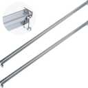 2 Pack Universal Hanging File Rails for Filing Cabinet,Silver