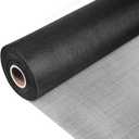 Pololo Fiberglass Screen Roll High Visibility and Durable Screen Easy to DIY Repair or Rescreen Window and Door Screen, Black 48” x 100’