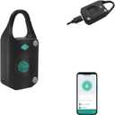 Small Fingerprint Padlock for Locker, Rechargeable Bluetooth Mini Locker Lock, Small Electronic Biometric Padlock for Gym Locker, Suitcase, Backpack, Use with APP