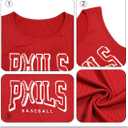 Baseball Tank Top Women Vintage Baseball Mom Tanks Baseball Season Graphic Tee Shirts Game Day Knit Crop Sleeveless Tops (Red, XXL)