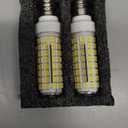 E12 LED Bulb 7W Equivalent to 75W Halogen, Dimmable 120V 730LM Candelabra Base T3/T4 Light Bulbs for Ceiling Fan, Chandelier Lighting White 6000K (Pack of 2)