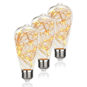 St19 Decorative String Light Bulbs,Led Fairy Bulb,1W Equivalent To 15W Incandescent Bulbs,Suitable For Liveing room,bedroom,Courtyard light String bulbs,warm white 2200K,E26 base,120V/AC(3PACK)