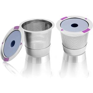 Premium Reusable K Cups Coffee Filter,Stainless Steel k Cups Reusable Coffee Pods Compatible with Keurig 1.0 and 2.0 Coffee machine(2pack)