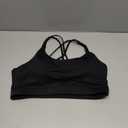 Running Girl Women's Cross Back Sports Bra Padded Strappy Medium Support Yoga Bra for Workout Fitness M