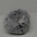 JOLLYVOGUE Calming Dog & Cat Bed for Small Dogs, Anti-Anxiety Donut Cuddler Cozy Soft Round Bed with Anti-Slip Bottom, Fluffy Faux Fur Plush Cushion Beds for Small Medium Dogs (20") (Smoke Grey)