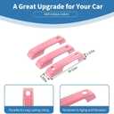 3 x for Bronco Door Handle Cover Trim Pink Fit for Ford Bronco 2021 up Pink Exterior Accessories 3pcs