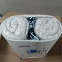 QUTOOL Cooling Pillow for Sleeping 2 Pack, Luxury Shredded Memory Foam Bed Queen Pillows Set of 2, Cool Pillow for Hot Sleepers Adjustable Firm Pillow for Side, Back, Stomach Sleepers Soft Yet Support (White-cooling Basic)