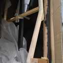 Benjara Queen Size Bed with 4 Storage Drawers, Bookcase Headboard, Walnut Brown