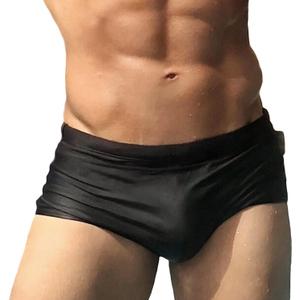 Taddlee Men's Swimwear Sexy Swim Briefs Bikini Board Surf Shorts Boxer Swimsuits (Large, Black)
