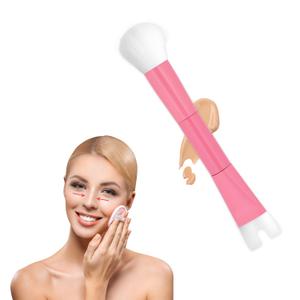 4 x Nose Contour Brush, U Shaped Makeup Brush Dual End Nose Contour Brush Pro Contour Duo Brush for Sculpting and Defining Nose Cheek Bones Contour (Pink)
