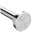 Silver Shower Curtain Rod 26–65 Inch, Adjustable Spring Tension Curtain Rod No Drill, Stainless Steel Shower Rod Easy Install, Rustproof Tension Rod for Windows Bathroom Closet Kitchen Room Divider