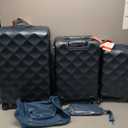Somago 3-Piece Suitcase Set: Carry On Luggage with YKK Zipper, TSA Lock, ABS Hardside, Spinner Wheels, Ice Blue