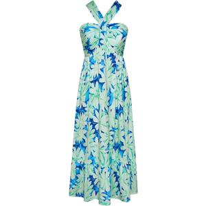 GRACE KARIN 2025 Women's Criss Cross Halterneck Sleeveless Summer Floral Print Flowy A Line Maxi Dress, M