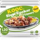 KOOC Slow Cooker Liners 13"x21" 30 Count Disposable Plastic Bags Pot Liners Cooking Bags Fit 3 qt to 8.5 qt Pot BPA Free