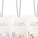 Pink Floral Christian Car Air Freshener, Bible Verses Air Freshener Hanging 3 Pcs for Cars Closet Drawer or Books, Religious Christian God Car Accessories Mirror Decor for Women