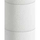 NearMoon Bath Toilet Paper Holder Stand, Freestanding Tissue Paper Storage with Reserve, Space Toilet 4 Rolls Holder for Bathroom/Kitchen Countertop-All Metal (1 Pack, White)