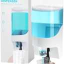 Umimile Mouthwash Dispenser for Bathroom, Plastic Mouthwash Dispenser Wall Mounted, 30.4oz(900ml) Mouthwash Container with 10Pcs Reusable Cups,White