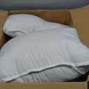 Amazon Basics Down Alternative Bed Pillow, Medium Density for Back and Side Sleepers, Queen - Pack of 2, White, 30 in L x 20 in W