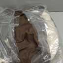 FurHaven Round Orthopedic Dog Bed for Medium Dogs, Egg Crate with a Solid Orthopedic Foam Base with Attached Blanket Hood and Removable Washable Cover, Medium, Sherpa & Suede Snuggery, Espresso