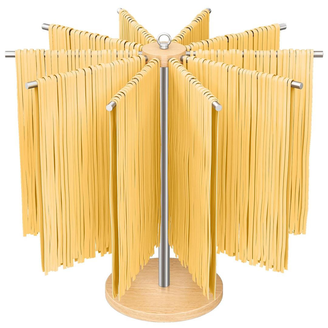 Pasta Drying Rack, Detachable Collapsible Wooden Noodle Drying Rack for Pasta Noodle and Cooking Spaghetti Rack Space-Saving Noodles Organizer and Easy Storage