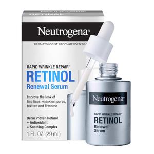 Neutrogena Rapid Wrinkle Repair Retinol Renewal Serum, Lightweight Anti-Aging Facial Serum with Pure Retinol & Antioxidants to Improve Wrinkles, Dullness & Dark Spots, 1 fl oz