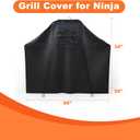Cover for Ninja XSKUNSTAND Outdoor Stand with Two Side Tables, Ninja Woodfire Grill OG700/800/900 Series & Oven OO101, Artisan Pizza Oven MO201, 600D Waterproof Grill Cover, 56" W x 26" D x 34" H