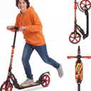 Skidee Adult & Teen Scooter Adjustable Height, Folding, Large Wheels, Lightweight, Durable, Anti-Shock Suspension, Up to 220 lbs