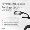 WITTKOP Bike Mirror | Large HD Field of Vision | 360 Rotatable & Foldable | Mounting Above & Below | Break-Proof & Durable | Ebike Accessories, Bike Mirror Handlebar Mount, Bicycle Mirrors