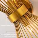 EDISLIVE 2-Bulb Bathroom Vanity Light Mid-Century Modern Starburst Wall Sconce Lamp 11 x 4.7 x 15.8in Wall Light for Hallway Bedroom Bathroom Gold
