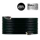GE 25ft 4K HDMI 2.0 Cable with Ethernet, Gold-Plated Connectors, Black, 48723, New