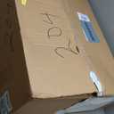 Lightweight Foldable Transport Wheelchair with Handbrakes and 12-Inch Wheels, Blue Frame, Black Upholstery