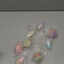 8 Pcs Christmas Tree Ice Cream Cupcake Ornaments, Glitter Macaron Color Cake Ice Cream Glass Hanging Ornaments, Pastel Color Candy Dessert Pendant Decor for Xmas Holiday Birthday Home Party Decoration