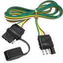 4 Wire Flat Extension 60" 4-Pin Trailer Wiring Harness Male & Female Connector (Standard 60-Inch)