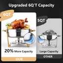 Chafing Dishes for Buffet 4 Pack, 6QT Stainless Steel Round Chafing Dish Buffet Set for Parties, Wedding, Christmas Gatherings, Catering Events[Visible Glass Cover] Buffet Servers and Warmers