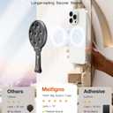 6 x Magnetic Suction Phone Mount for MagSafe Case, Silicone Suction Cup Stand Grip Holder, Designed for iPhone 16 Pro Max/15/14/13/12 Series, Hands-Free Selfie/Video for Content Creator/Influencer, Black