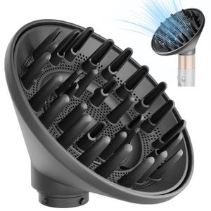 Large Diffuser Attachment Compatible with Dyson Airwrap HS01 HS05 HS08, Upgraded Hair Diffuser Nozzle to Dryer Faster and Define Curls Hair, Grey
