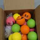 Sumind 20 Pieces Golf Party Favors Smile Stress Balls Foam Practice Balls 1.57 Inch Stress Relief for School Carnival Reward, Summer Novelty Golf Party Gift Bag Filler