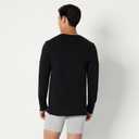 Amazon Essentials Men's Slim Fit Breathable Cotton Crew Neck Undershirts, Pack of 6 (XX-Large, Black Long Sleeve)