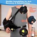 Shoulder Abduction Sling with Removable Pillow, Sholder Immobilizer for Rotator Cuff, Sublexion, Surgery, Dislocated, Broken Arm, Arm Sling for Women & Men, Fits Left & Right