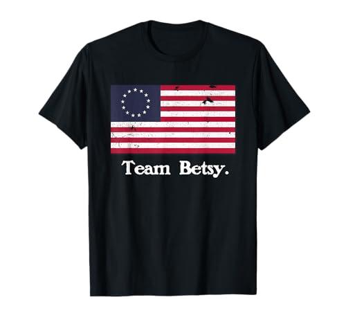 Team Betsy Ross Flag Shirt Proud American Flag Distressed T-Shirt 2XL