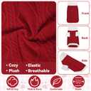 Lorehelina Dog Sweater for Small Dogs Argyle Cable Knit Turtleneck Pullover Winter Clothes for Boys Girls Stretch Chihuahua Yorkie Puppy Christmas Doggie Pet (S, Red)