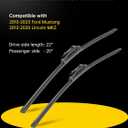 MIKKUPPA 22"+20" Windshield Wipers Blades Replacement for 2010-2023 Ford Mustang, 2013-2020 Lincoln MKZ, Pinch Tab All Season Wiper Blades(Pack of 2)