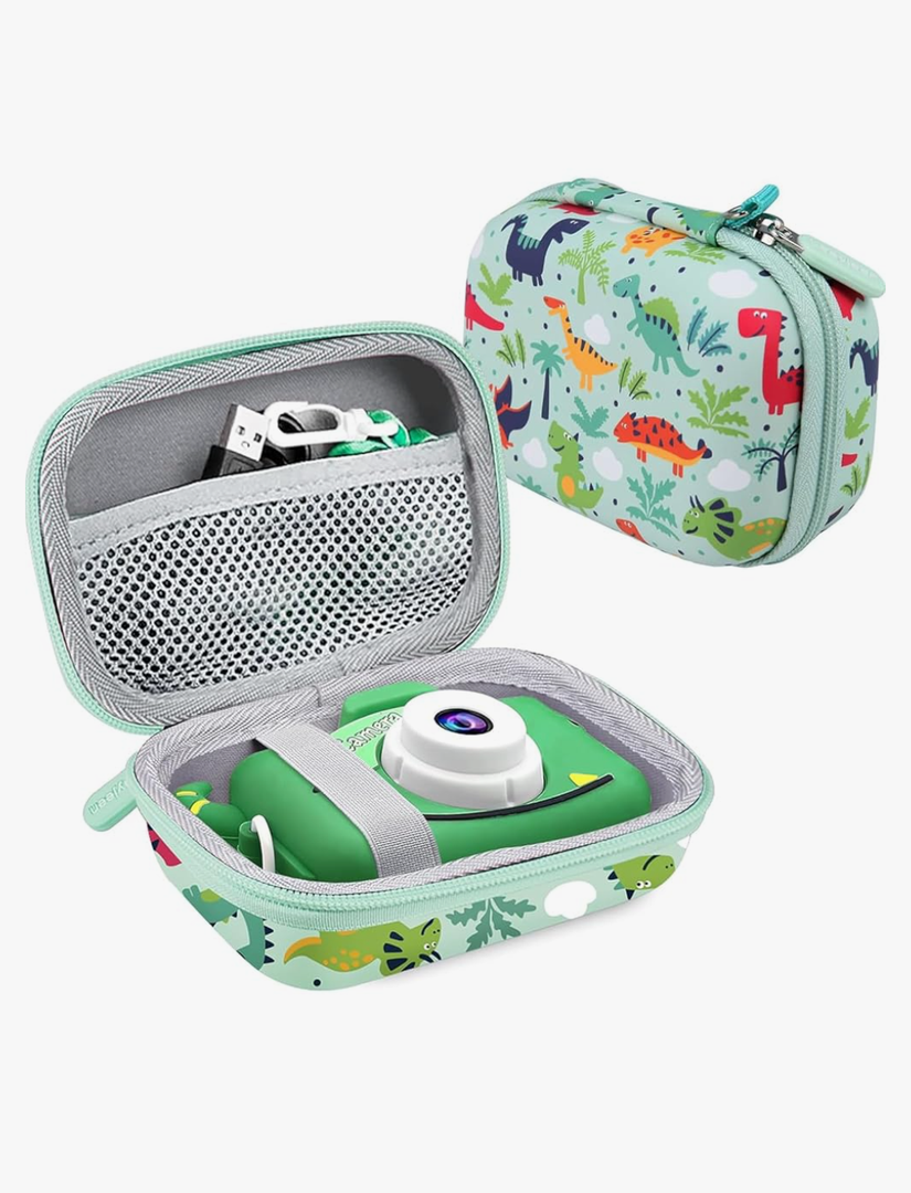 Leayjeen Kids Camera Case Compatible with Goopow/Mgaolo/HOOMOON/Hangrui Kids Camera Toys and Children Digital Video Camcorder Camera,Best Christmas and birthday gifts -Green Dinosaur(Case Only)