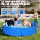 2026 Foldable Dog Kiddie Pool,Portable Hard Plastic Dog Pool,Thickened Kids Swimming Pool For Small Dogs,Collapsible Pet Pool,NonSlip Foldable Plastic Dog Wading Pool,Bathtub For Puppy,48*12in