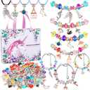 SUREHOME Jewelry Making Kit for Girls 8-12, 110 pcs Charm Bracelet Making Kit Art & Crafts for Girls Ages 6-8 DIY Necklace Toy Birthday Gifts for 5 7 8 9 10 11 Years Old Kids Trendy Stuff