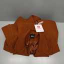Tanming Women's Notch Lapel Double Breasted Wool Blend Mid Long Pea Trench Coat (Caramel-M)